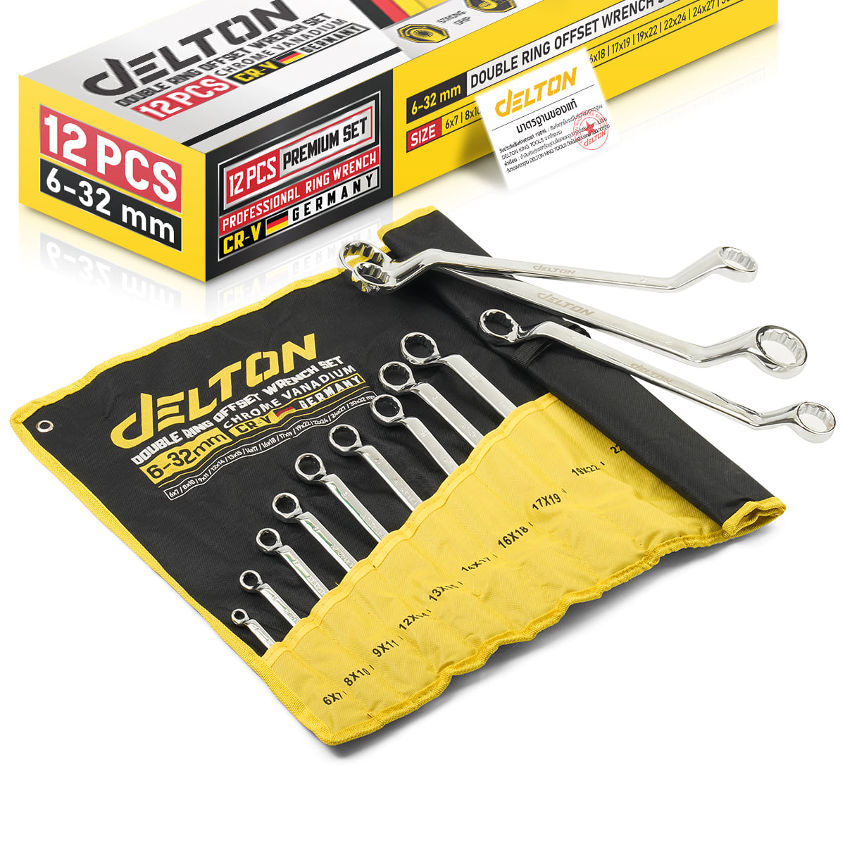 ชุดประแจแหวนคู่ DELTON รุ่น DT6-32RR 6-32 มม. (ชุด 12 ชิ้น)_7